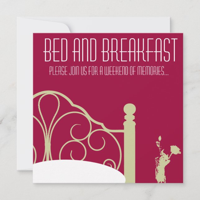 Stylish Weekend Bed and Breakfast Invitation (Front)