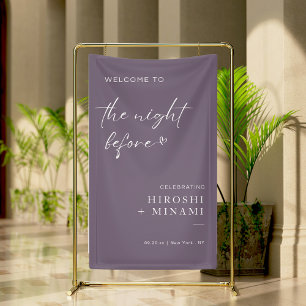Stylish Welcome To The Night Before Banner