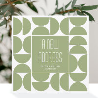 Stylish We've Moved New Home Address Green