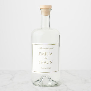 Stylish White and Gold Liquor Labels