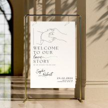 Stylish White Minimalist Wedding Welcome