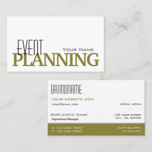 Stylish White Olive Simple and Professional Business Card