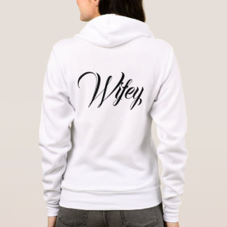 Stylish Wifey Script Sweatshirt in Black