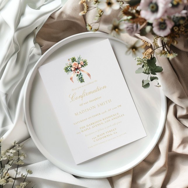 Stylish Wildflower Garden Confirmation Invitation (Creator Uploaded)