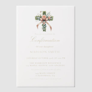 Stylish Wildflower Garden Confirmation Vellum Invitations