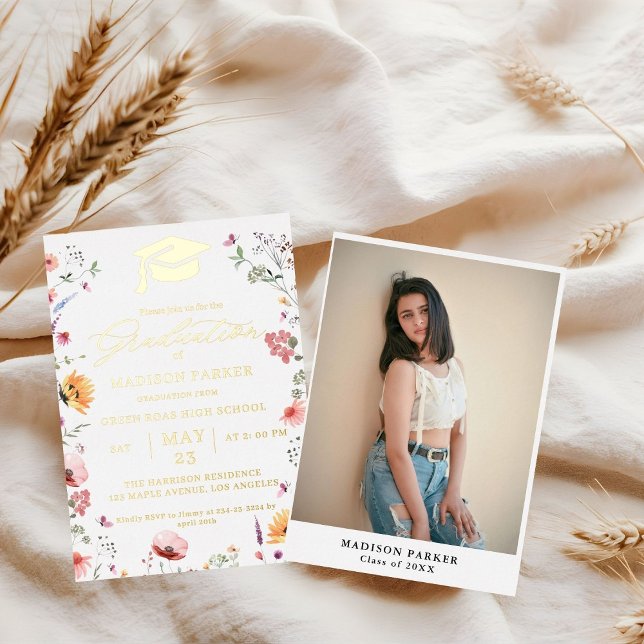 Stylish Wildflower Meadow Garden  Graduation (Creator Uploaded)