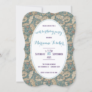 Stylish William Morris botanical 60th birthday