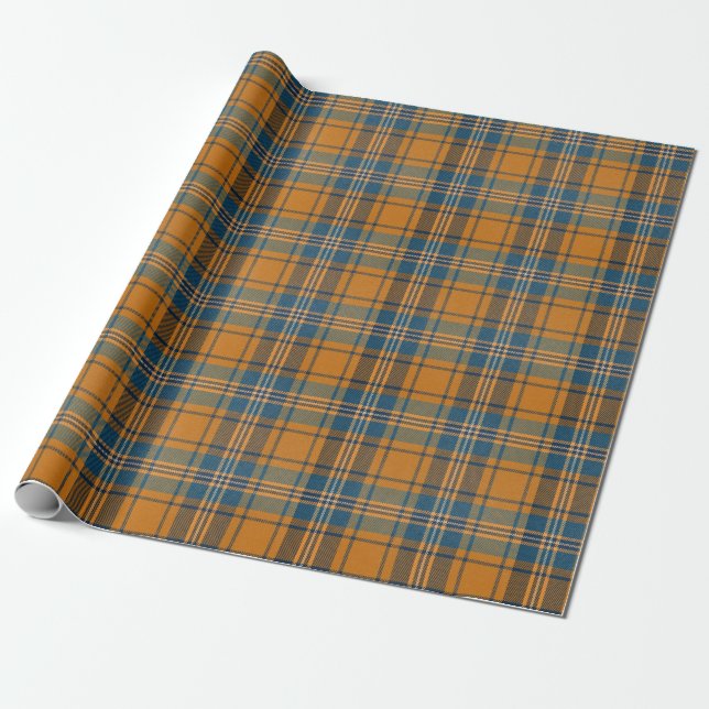 Stylish Winter Plaid Tartan  Wrapping Paper (Unrolled)