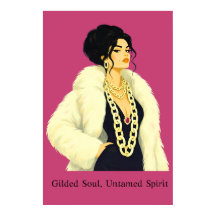 Stylish Woman Poster with Quote