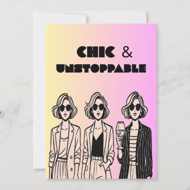 Stylish women card for women - Bold & Trendy (Front)