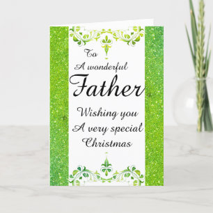 Stylish Wonderful father Christmas card