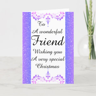 Stylish Wonderful friend Christmas card