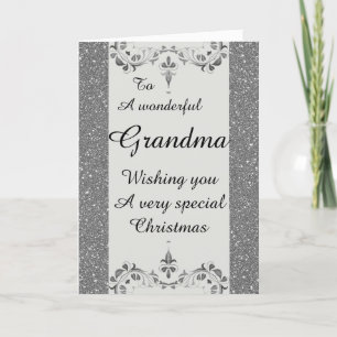 Stylish Wonderful grandma Christmas card