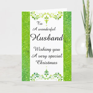 Stylish Wonderful husband Christmas card