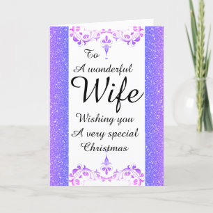 Stylish Wonderful wife Christmas card