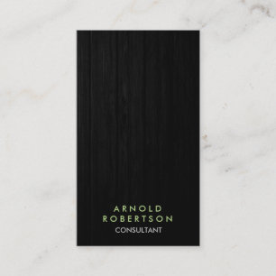 Stylish Wood Modern Consultant Business Card