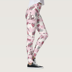Stylish XOXO Valentine's Day Patterned Leggings