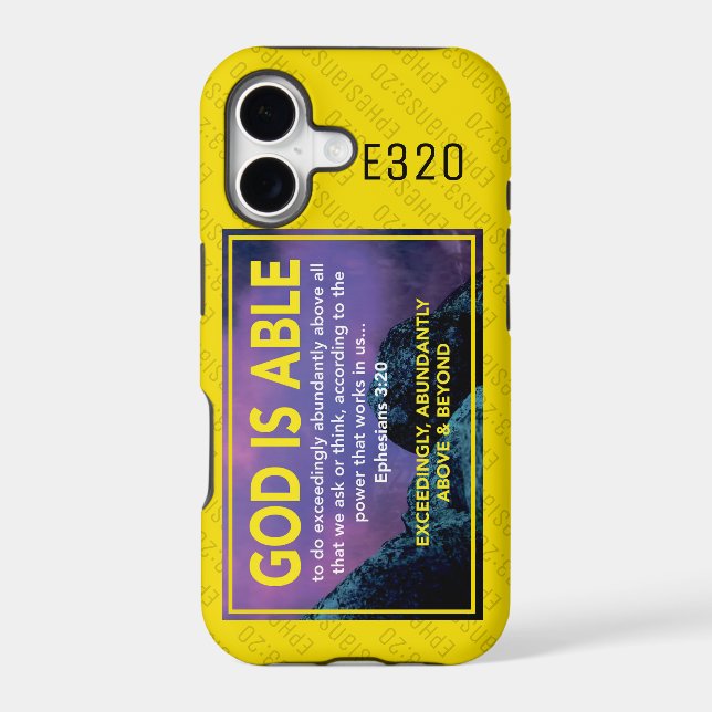 Stylish Yellow GOD IS ABLE Monogram (Back)