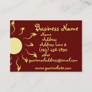 Stylish Yellow Sun Business Cards