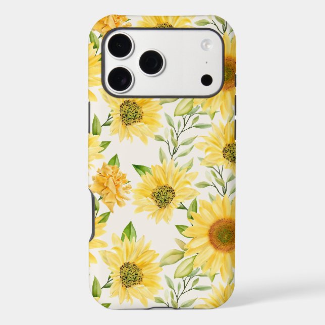 Stylish yellow sunflowers pattern (Back)
