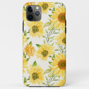 Stylish yellow sunflowers pattern Case-Mate iPhone case