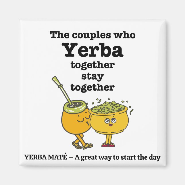 Stylish YERBA MATE Couples Magnet (Front)