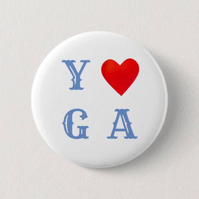Stylish Yoga 6 Cm Round Badge (Front)