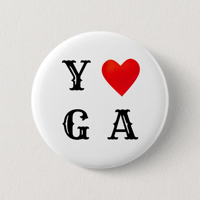 Stylish Yoga 6 Cm Round Badge (Front)