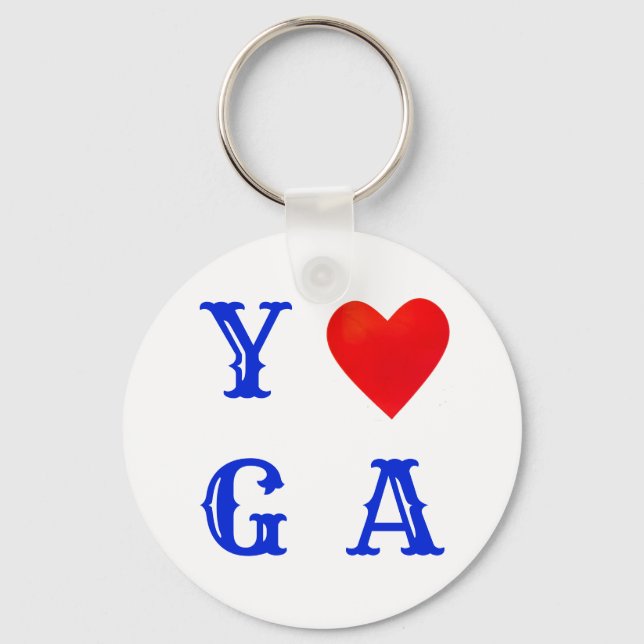 Stylish Yoga Key Ring (Front)
