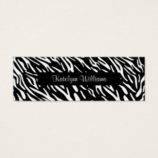 Stylish Zebra Print Appointment Card