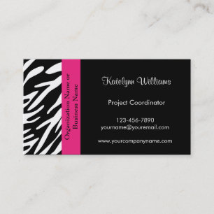 Stylish Zebra Print Business Cards