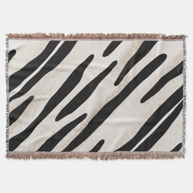 Stylish Zebra Print Throw blanket Coordinate (Front)