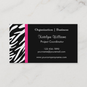 Stylish Zebra Stripes Business Cards