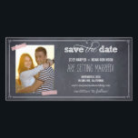 Stylishly Chalked 1 Photo Save The Date Cards<br><div class="desc">These chic and modern photo cards stylishly request your guests to save the date for your big day. Available in other colours (custom colour requests are welcome!).</div>