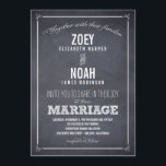 Stylishly Chalked Wedding Invitations<br><div class="desc">Featuring a chalkboard look with stylishly unique typography,  this wedding collection is sure to add an elegant vintage touch to your wedding stationery. 

 Custom requests are welcome!</div>