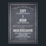 Stylishly Chalked Wedding Invitations<br><div class="desc">Featuring a chalkboard look with stylishly unique typography,  this wedding collection is sure to add an elegant vintage touch to your wedding stationery. 

 Custom requests are welcome!</div>