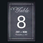 Stylishly Chalked Wedding Table Number Card<br><div class="desc">Design © Berry Berry Sweet. View our complete wedding collections at www.berryberrysweet.com</div>