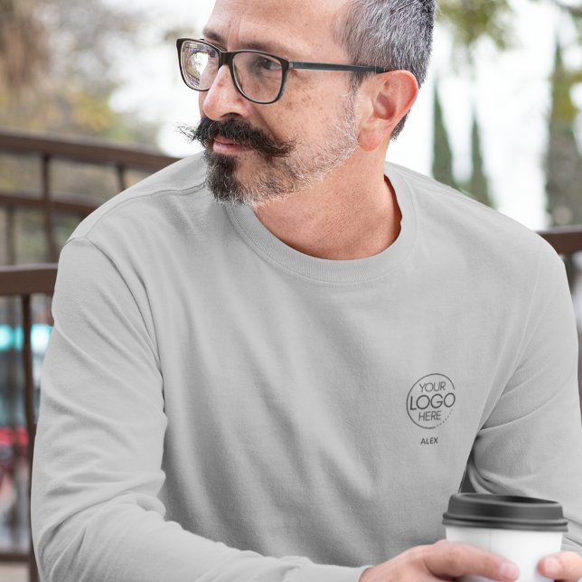 Stylishly Elegant Company Branded Logo Long-Sleeve T-Shirt (Creator Uploaded)