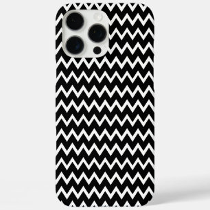 Stylist Black And White Chevron iPhone 16 Pro Max Case