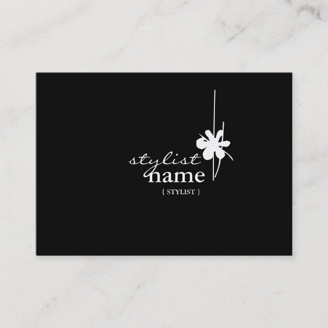 Stylist Black Chubby Appointment Card (Front)