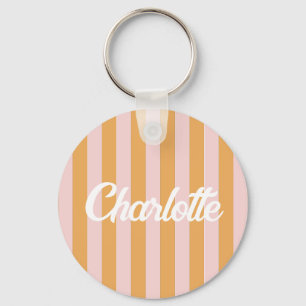 Stylist Cute Sweet Red Heart Pattern Monogram gift Key Ring