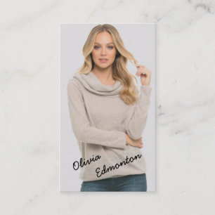 Stylist Fashion Photo Custom Template Minimalist Business Card