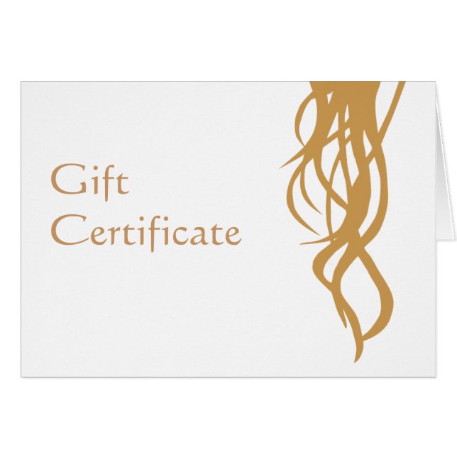 Stylist Gift Certificate in White (Front Horizontal)
