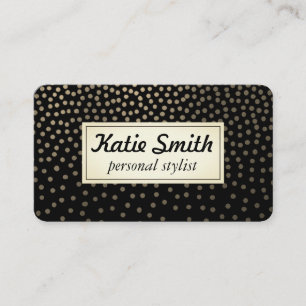 Stylist / Luxe Gold Speckled Pattern Business Card