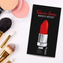 stylist makeup artist cosmetologist red lipstick