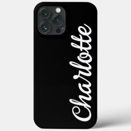 Stylist Modern Monogram Minimal Black colour luxur iPhone 13 Pro Max Case