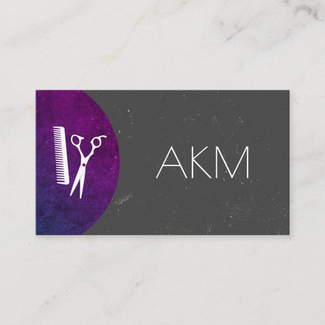 Stylist Monogram with Texturised Colour Ways Business Card (Front)