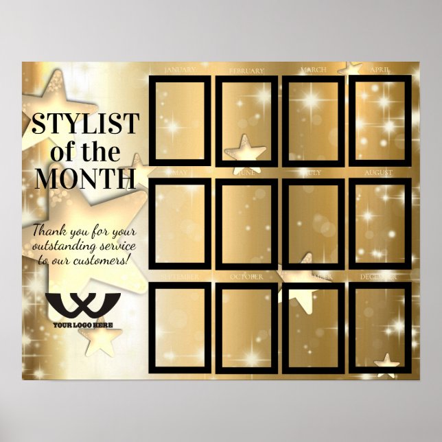 Stylist of the Month beauty salon employee display Poster (Front)