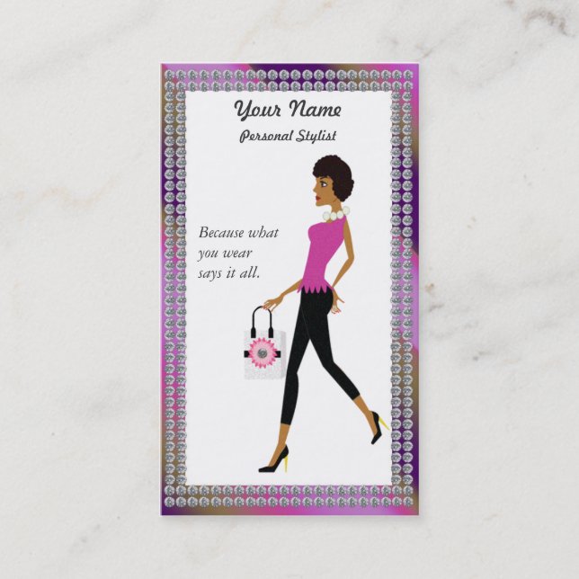 Stylist Personal Shopper Business Card AA1 (Front)