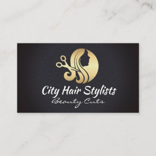Stylist Scissors Womens Hair and Beauty Business Card